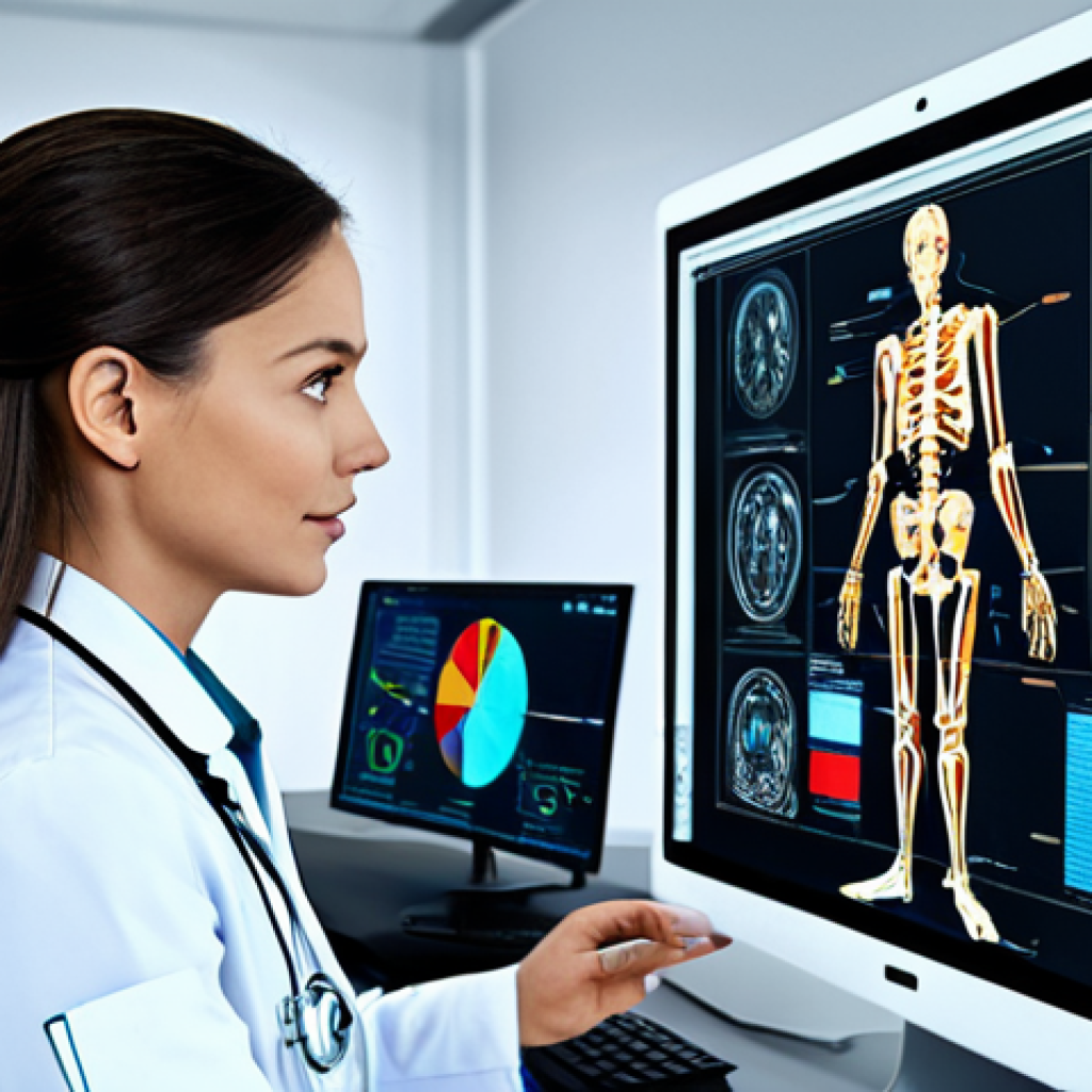 Multimodal AI in Action**
A modern office scene showcasing AI applications: a businesswoman analyzing data on a screen, a doctor using AI for medical diagnosis, and an engineer working with a robot, all seamlessly integrated, fully clothed, professional environment, appropriate content, safe for work, perfect anatomy, correct proportions, natural pose, professional lighting.
**