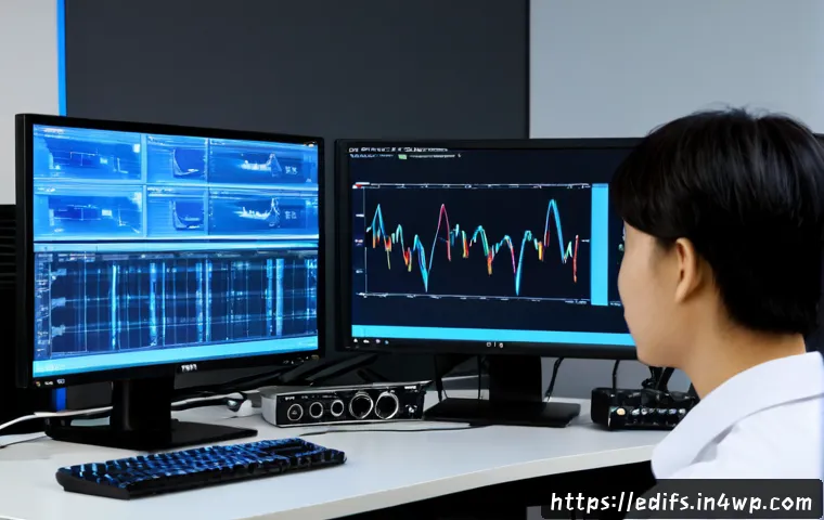 Home 17 멀티모달 학습에서의 기술적 장애물 - Photorealistic AI research workstation showing a frustrated data scientist comparing a camera image ...